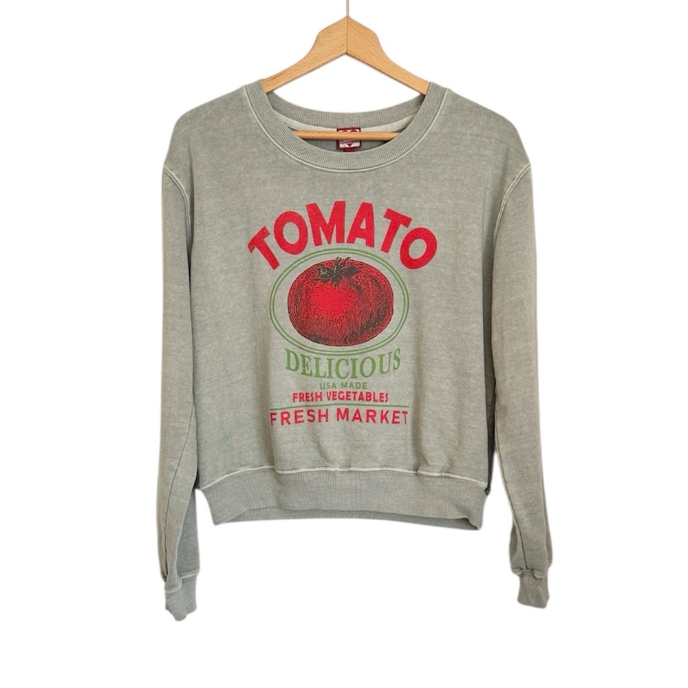 The Blank Lab “Tomato” Graphic Print Relaxed Oversized Fit Sweatshirt size S